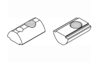 1000 Stück, Artikel 87010 Stahl für Profil 5 galvanisch verzinkt Muttern für T-Nuten mit Führungssteg und Kugel - Abmessung: 5 mm, M 4