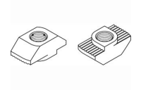2000 Stück, Artikel 87014 Stahl für Profil 8 galvanisch verzinkt Hammermuttern für T-Nuten mit Bremsmoment, niedrige Form - Abmessung: 8 mm, M 6