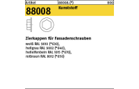 200 Stück, Artikel 88008 Kunststoff weiß Zierkappen für Fassadenschrauben - Abmessung: F. SW 3/8