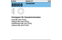 200 Stück, Artikel 88008 Kunststoff rotbraun Zierkappen für Fassadenschrauben - Abmessung: F. SW 3/8