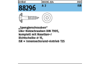200 Stück, Artikel 88296 A 2 Scheibe 15 - ISR Spenglerschrauben Liko-Holzschr.m.Dichtscheibe 15 mm - Abmessung: 4,5 x 55 -15